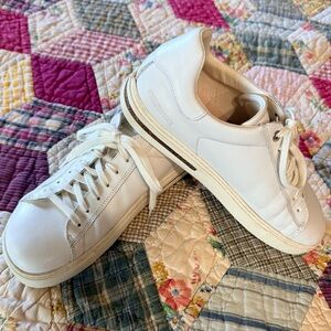 Birkenstocks White Leather Low-Top Sneakers - 40